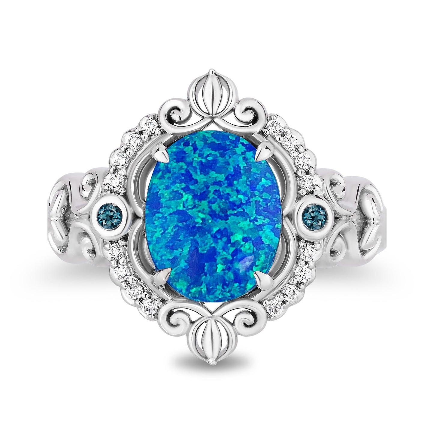 Enchanted Disney Fine Jewelry Sterling Silver with Diamond Accents Cinderella Ring