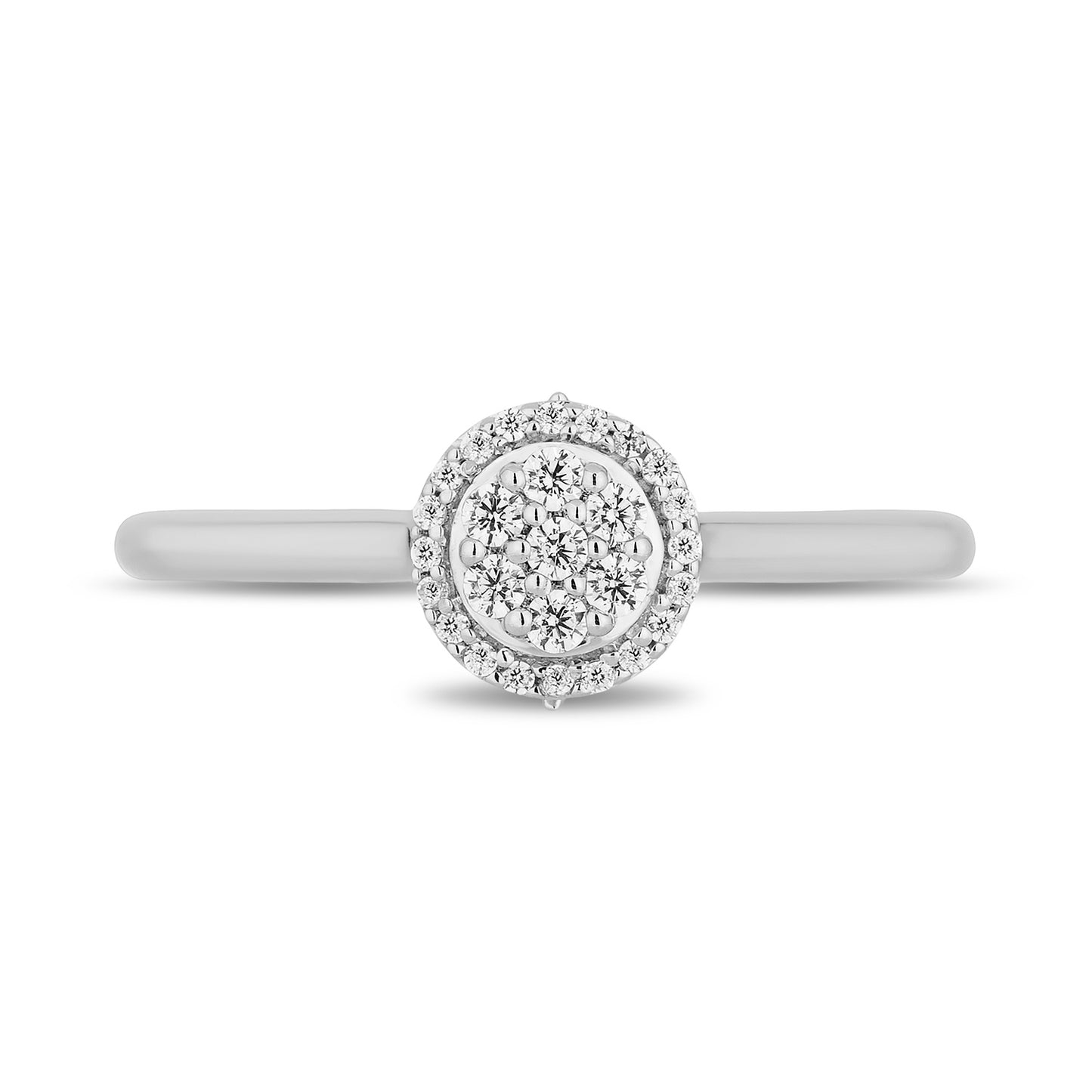 Enchanted Disney Fine Jewelry Sterling Silver with 1/6 CTTW Diamonds Cinderella Engagement Ring