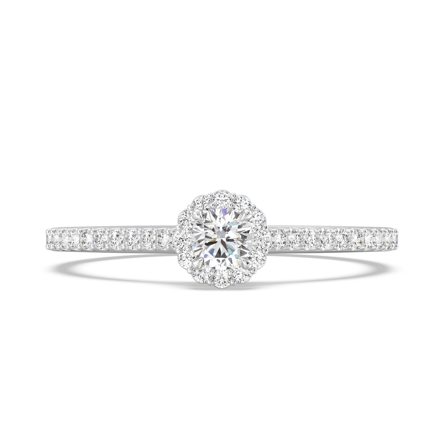 Enchanted Star 14K White and Rose Gold with 3/8 CTTW Lab Grown Diamond, Disney's Belle Promise Ring
