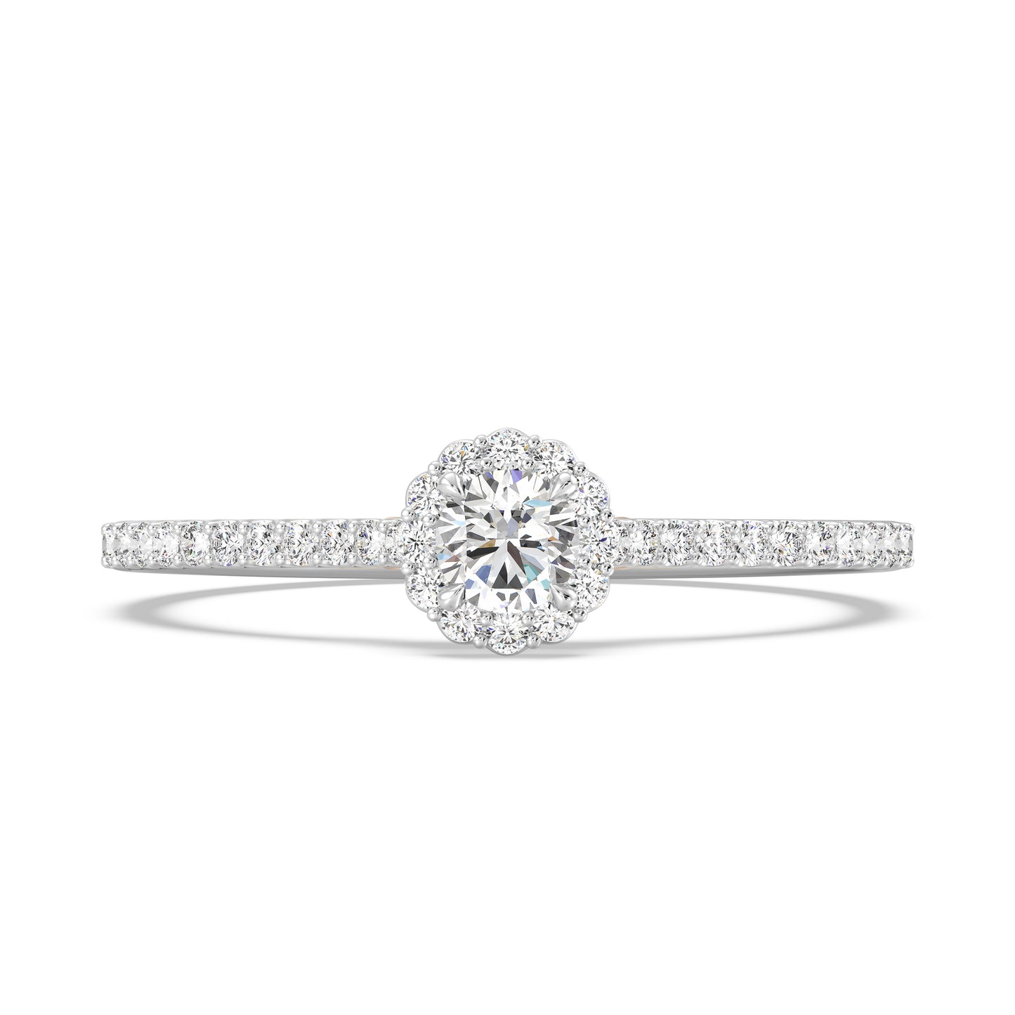 Enchanted Star 14K White and Rose Gold with 3/8 CTTW Lab Grown Diamond, Disney's Rapunzel Promise Ring