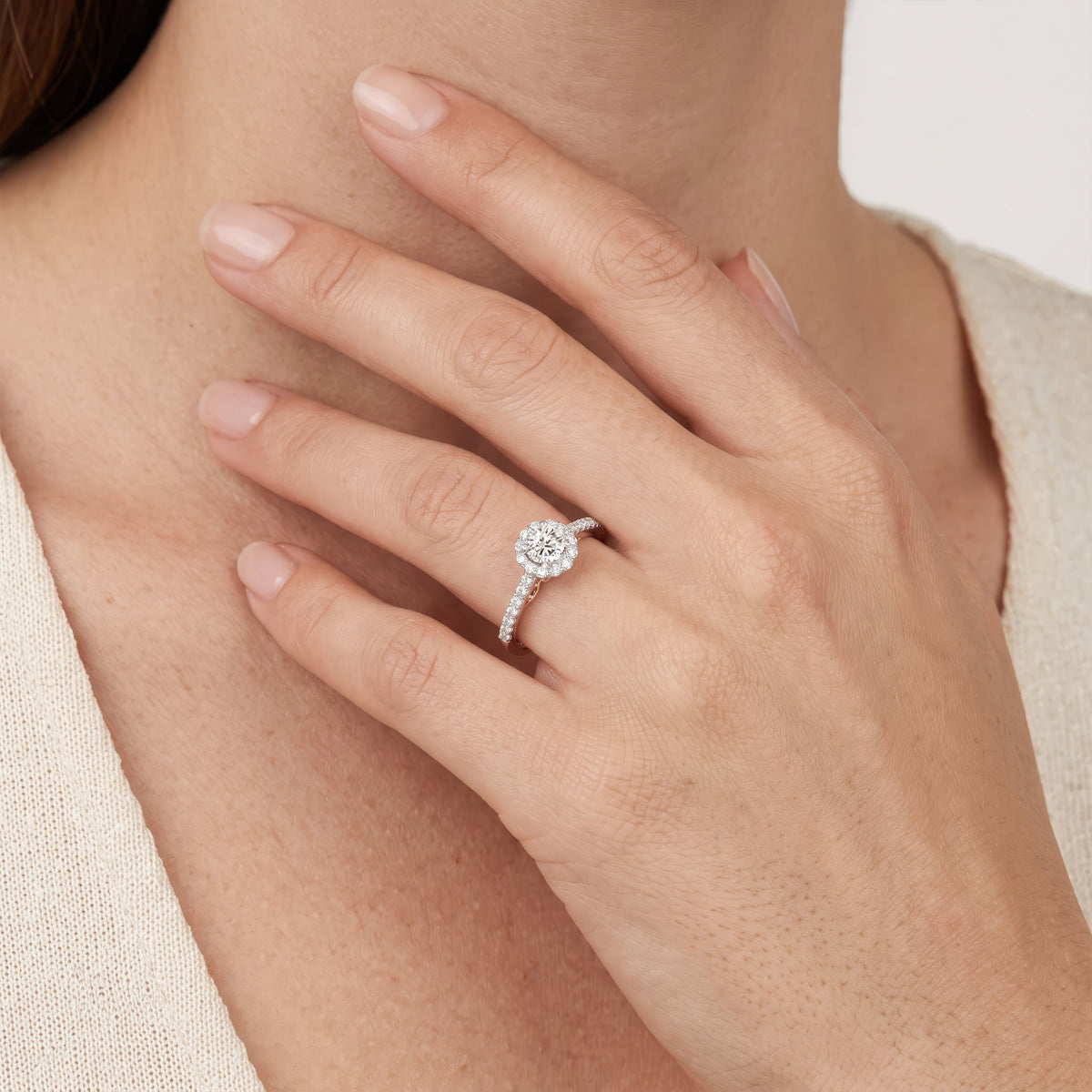 Enchanted Star 10K White and Rose Gold with 3/8 CTTW Lab Grown Diamond, Disney's Rapunzel Promise Ring