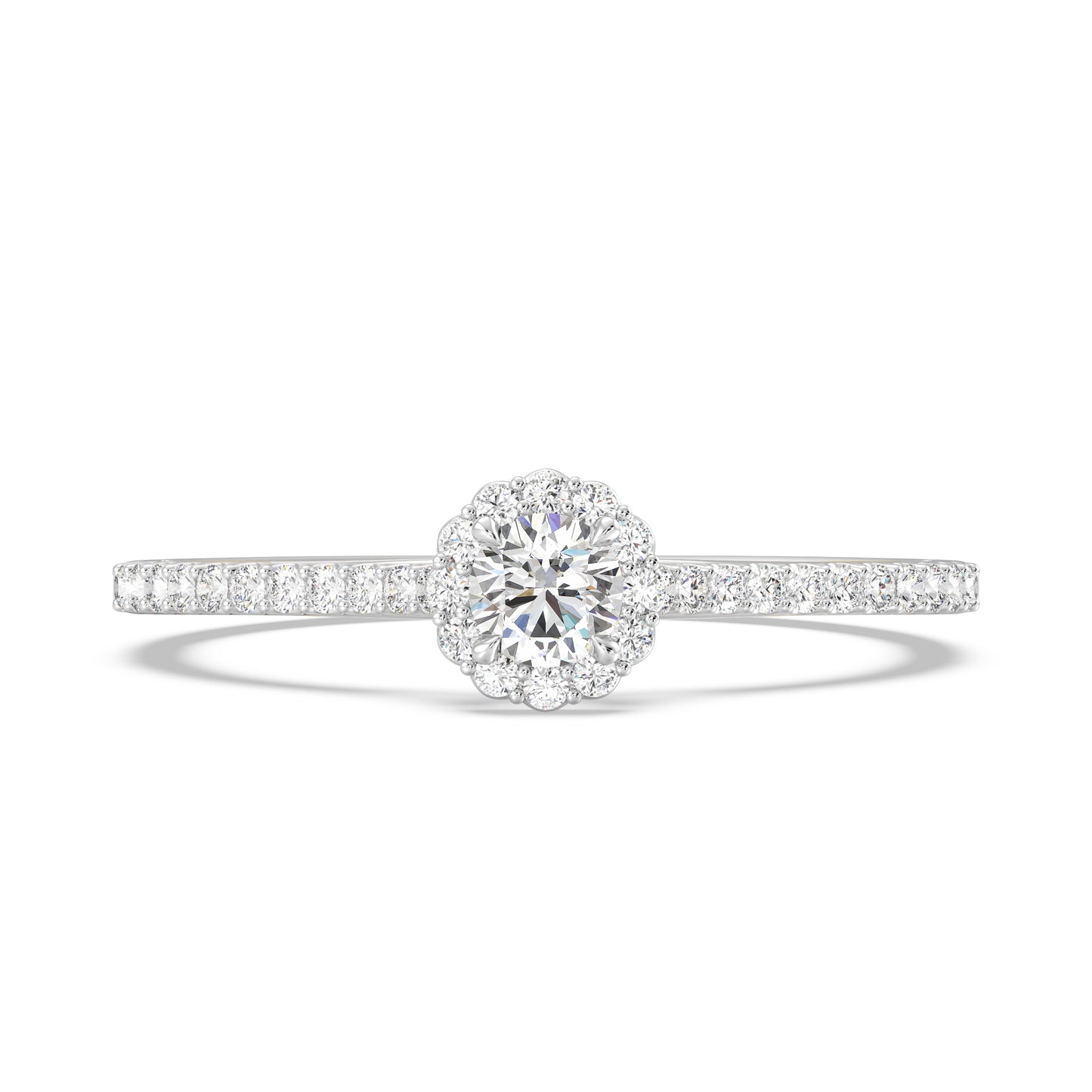 Enchanted Star 14K White and Rose Gold with 3/8 CTTW Lab Grown Diamond, Disney's Snow White Promise Ring