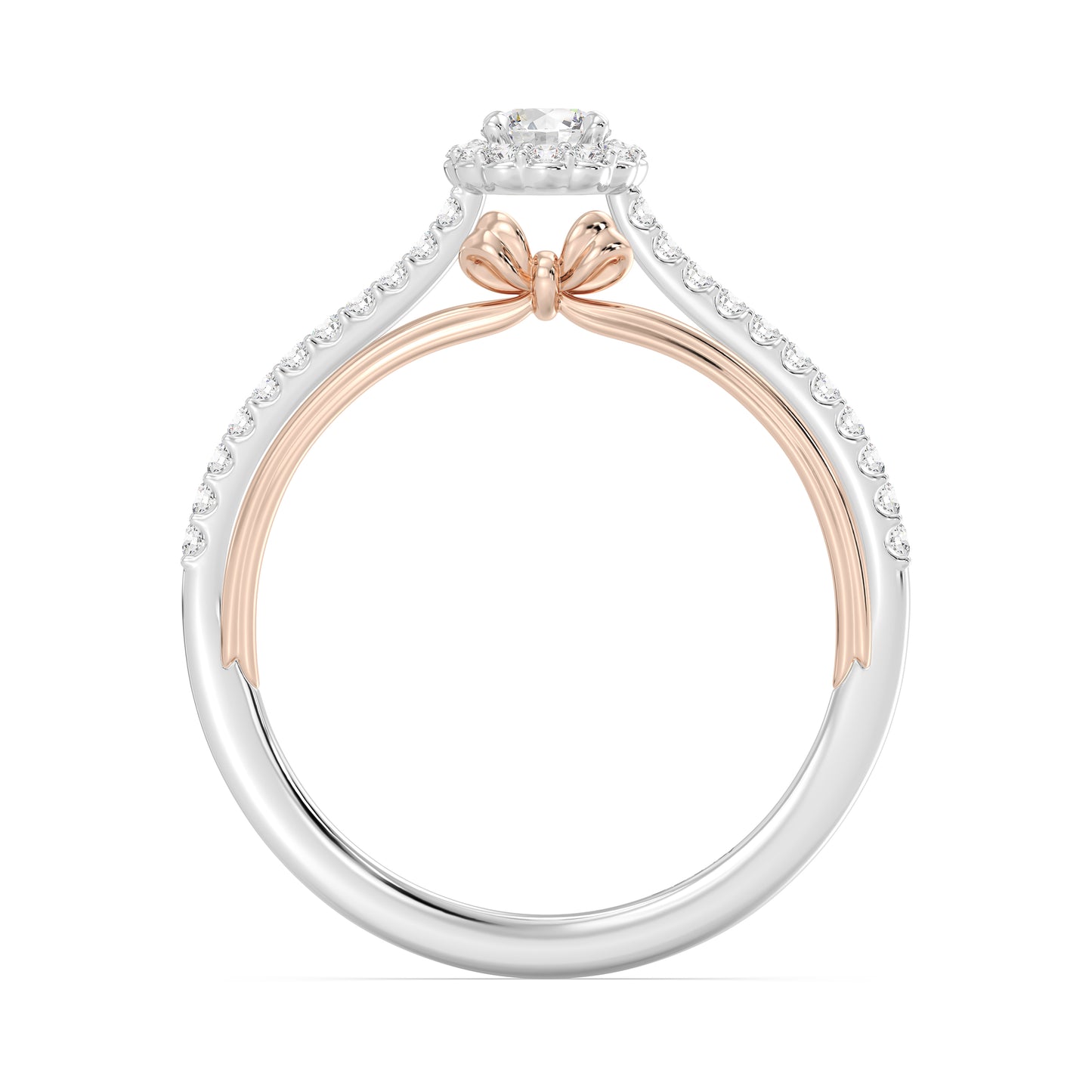 Enchanted Star 14K White and Rose Gold with 3/8 CTTW Lab Grown Diamond, Disney's Snow White Promise Ring
