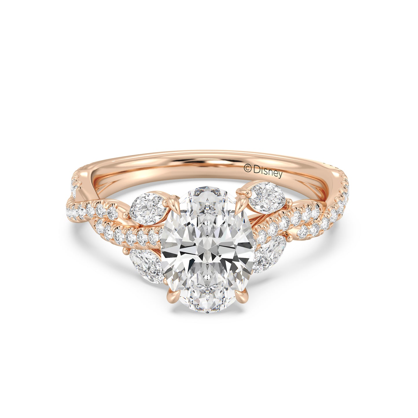 Enchanted Star Lab Grown Diamond And 14K Gold Disney Princess Rapunzel Vine Engagement Ring