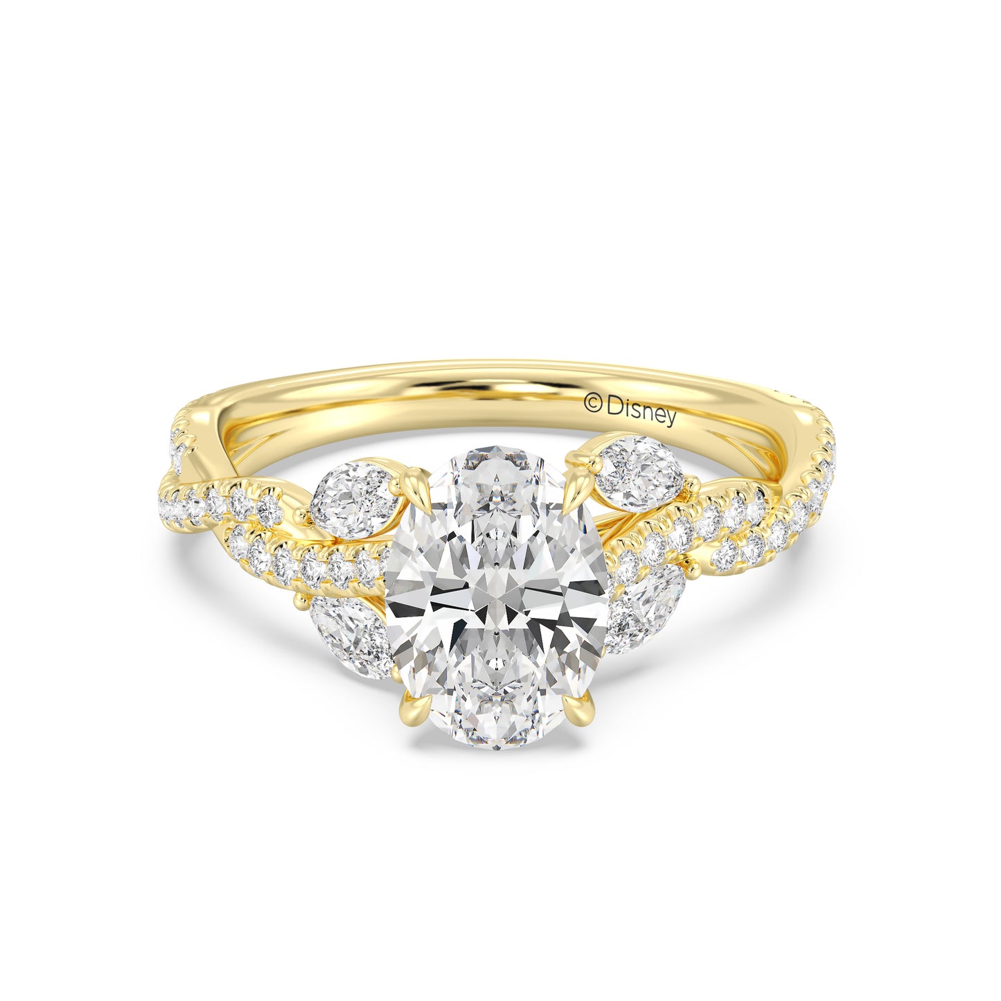 Enchanted Star Lab Grown Diamond And 14K Gold Disney Princess Rapunzel Vine Engagement Ring