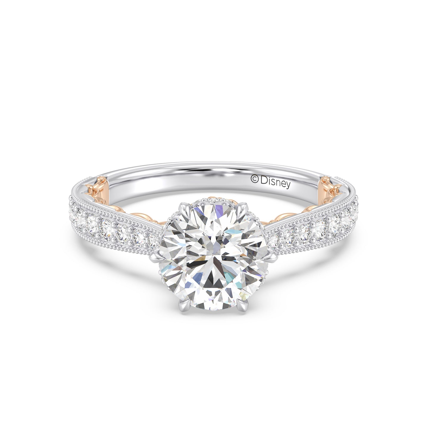 Enchanted Star Lab Grown Diamond And 14K Gold Disney Princess Belle Vintage Engagement Ring