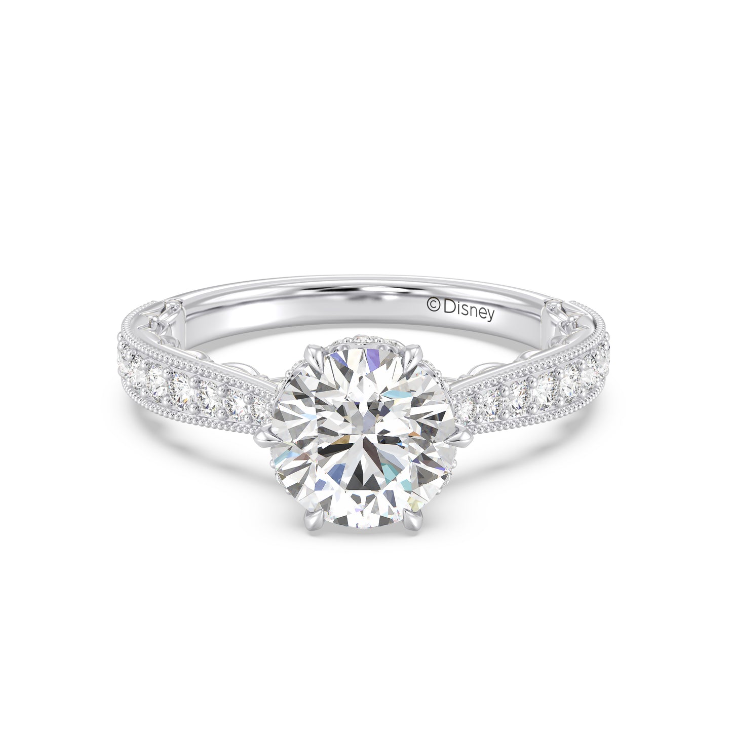 Enchanted Star Lab Grown Diamond And 14K Gold Disney Princess Belle Vintage Engagement Ring