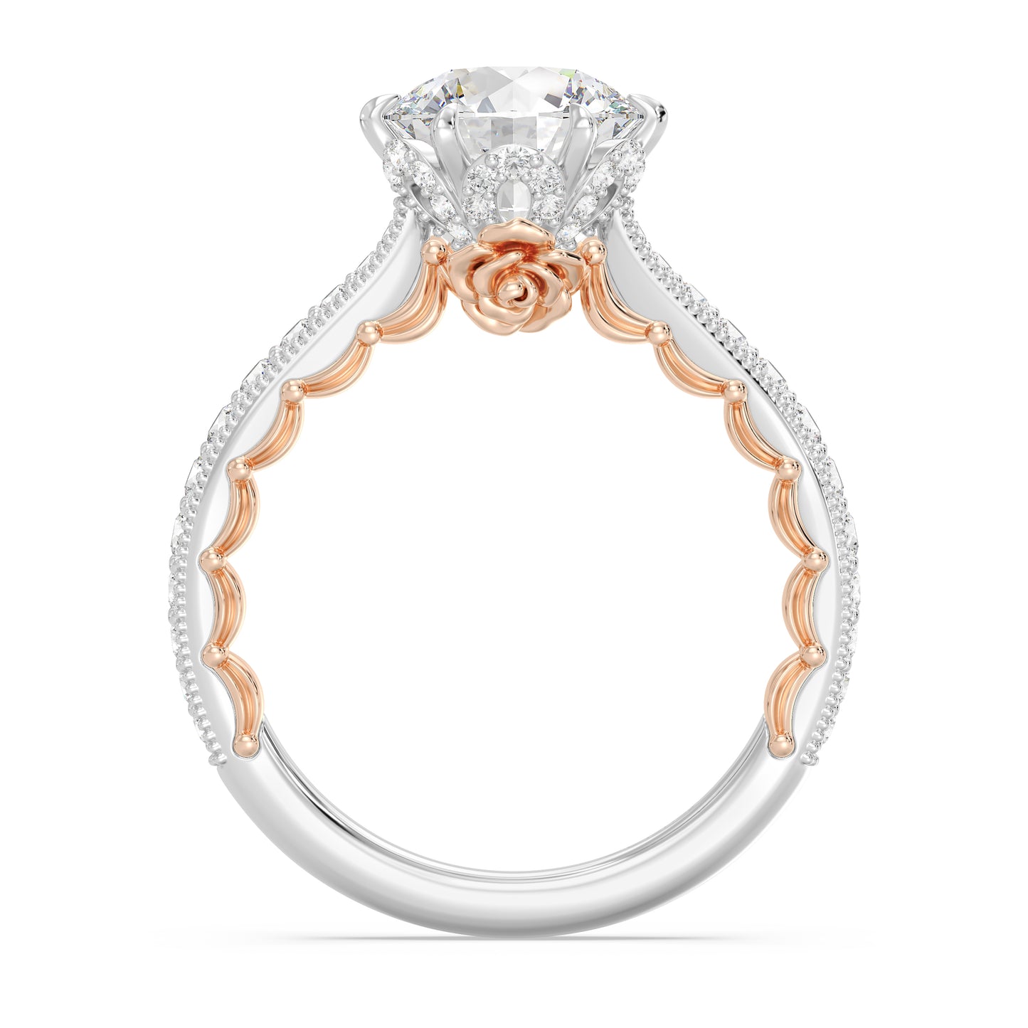 Enchanted Star Lab Grown Diamond And 14K Gold Disney Princess Belle Vintage Engagement Ring