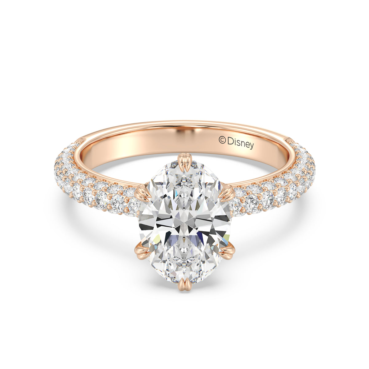 Enchanted Star Lab Grown Diamond And 14K Gold Disney Princess Cinderella Under-Halo Engagement Ring
