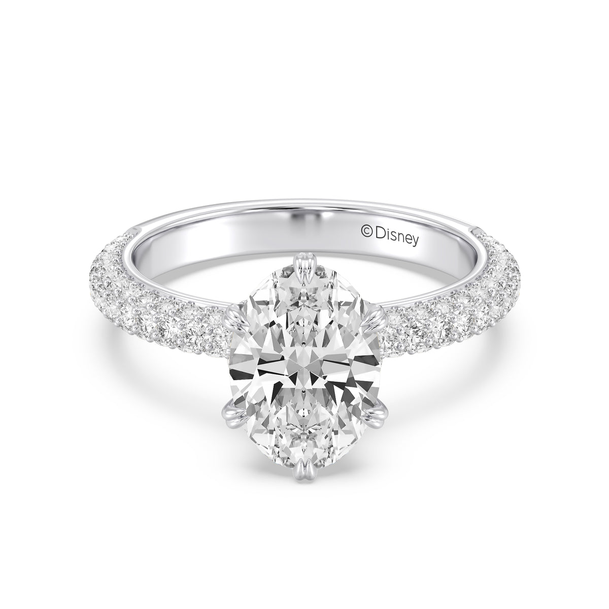 Enchanted Star Lab Grown Diamond And 14K Gold Disney Princess Cinderella Under-Halo Engagement Ring