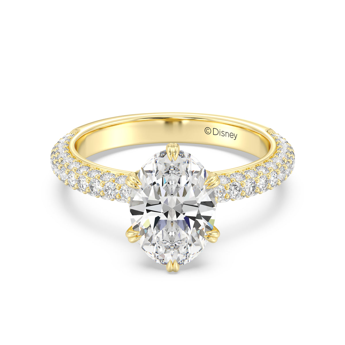 Enchanted Star Lab Grown Diamond And 14K Gold Disney Princess Cinderella Under-Halo Engagement Ring