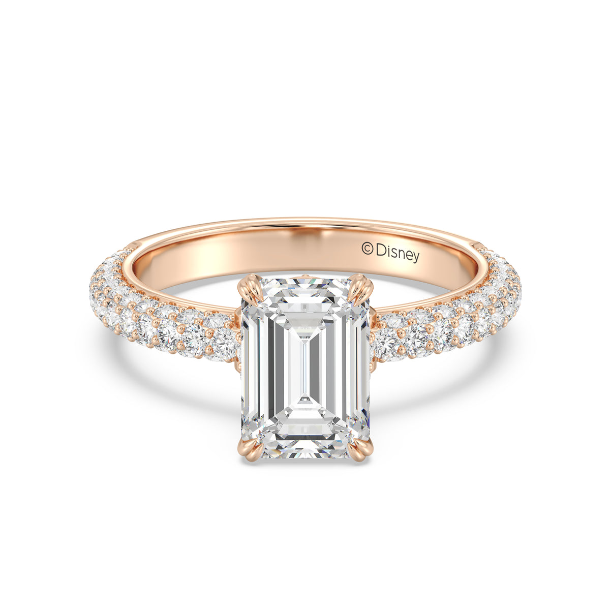 Enchanted Star Lab Grown Diamond And 14K Gold Disney Princess Cinderella Under-Halo Engagement Ring