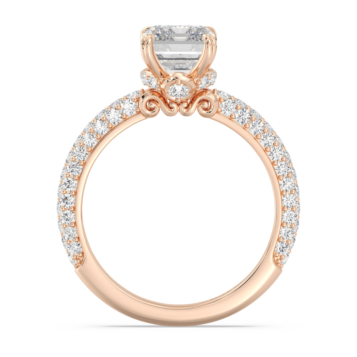 Enchanted Star Lab Grown Diamond And 14K Gold Disney Princess Cinderella Under-Halo Engagement Ring