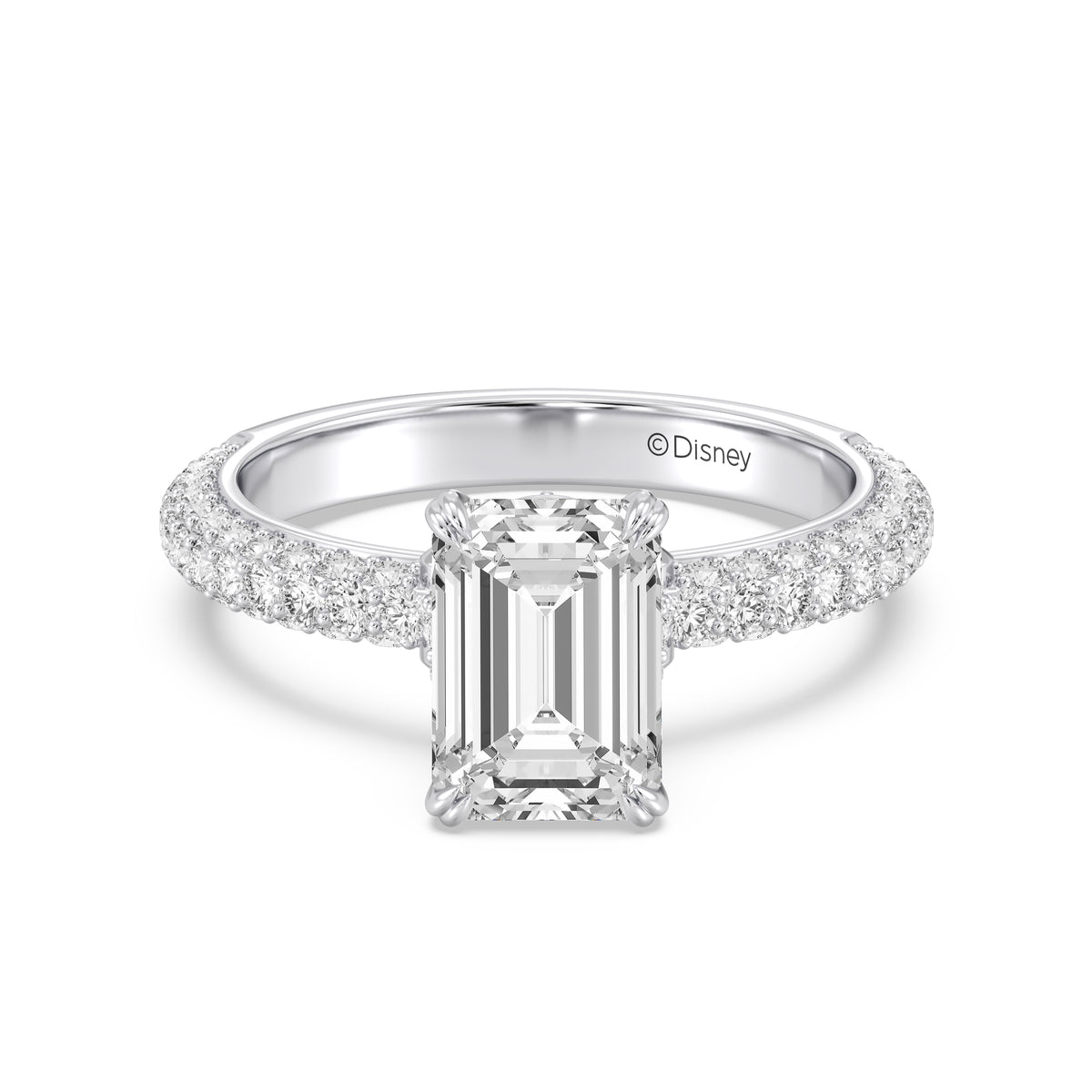 Enchanted Star Lab Grown Diamond And 14K Gold Disney Princess Cinderella Under-Halo Engagement Ring