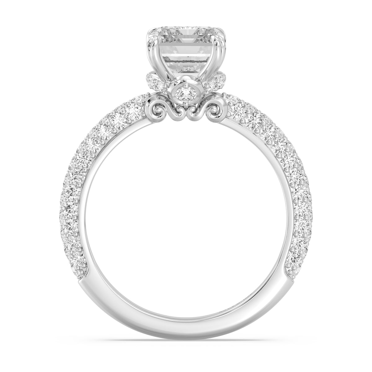 Enchanted Star Lab Grown Diamond And 14K Gold Disney Princess Cinderella Under-Halo Engagement Ring