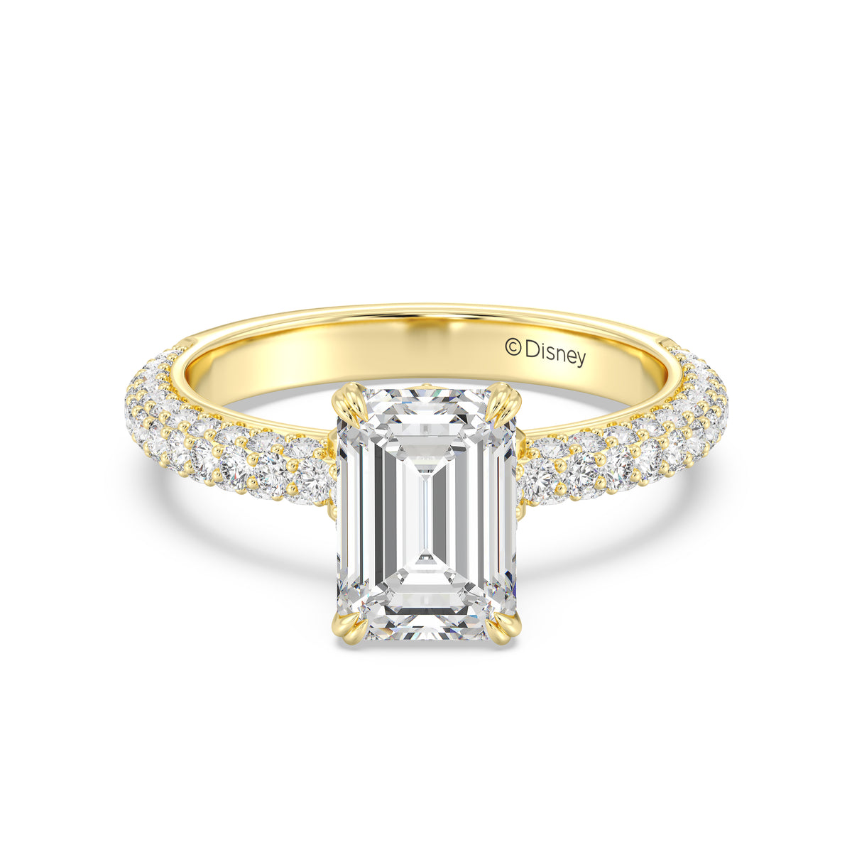 Enchanted Star Lab Grown Diamond And 14K Gold Disney Princess Cinderella Under-Halo Engagement Ring