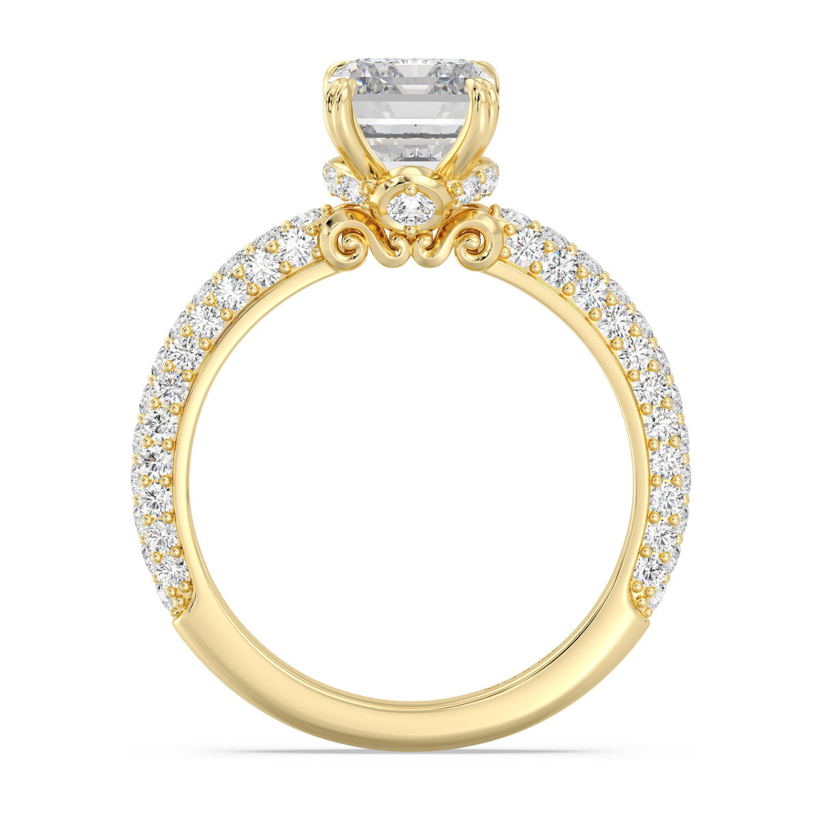 Enchanted Star Lab Grown Diamond And 14K Gold Disney Princess Cinderella Under-Halo Engagement Ring