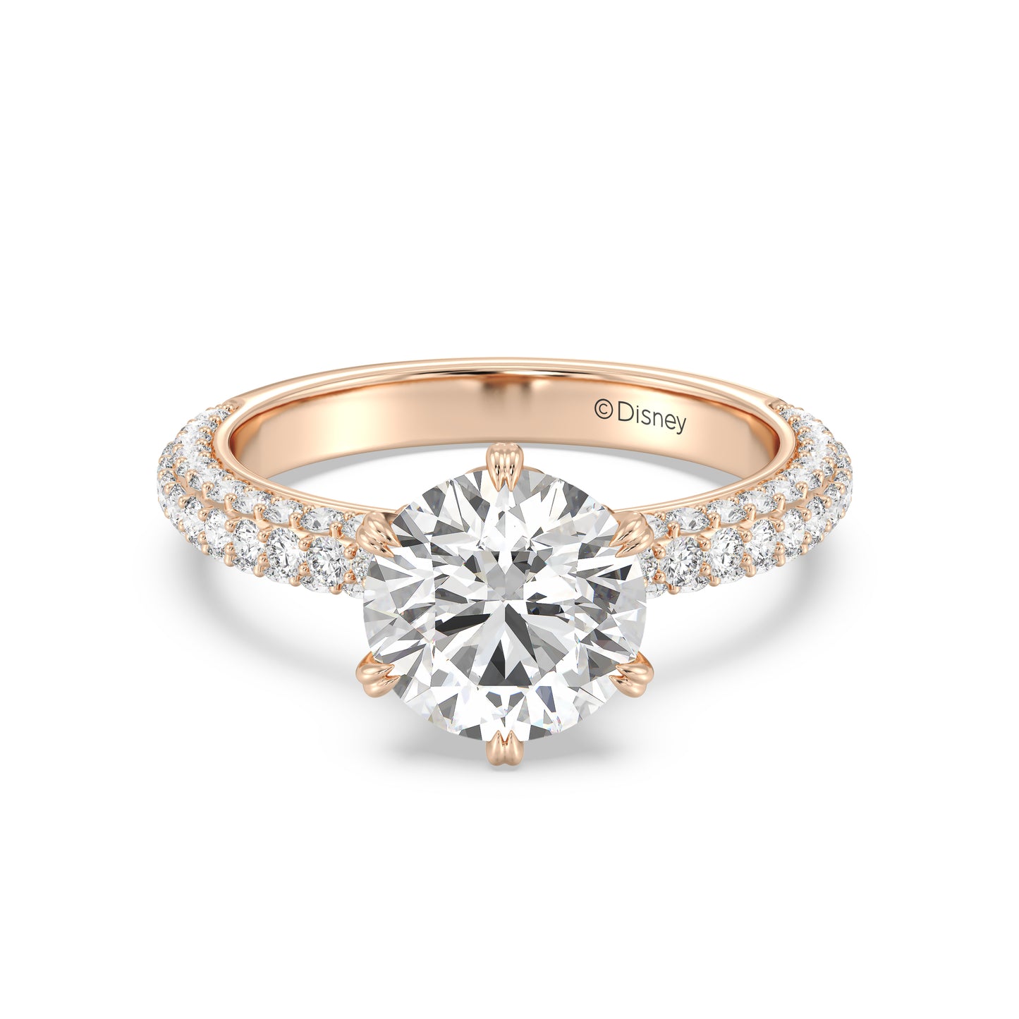 Enchanted Star Lab Grown Diamond And 14K Gold Disney Princess Cinderella Under-Halo Engagement Ring