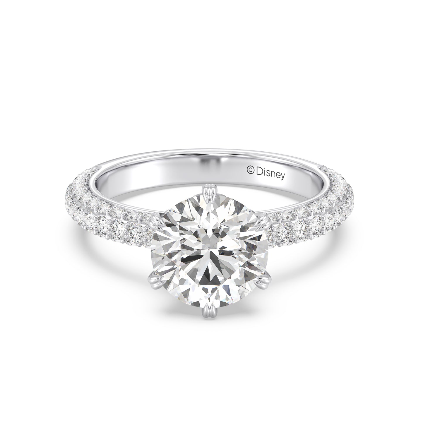 Enchanted Star Lab Grown Diamond And 14K Gold Disney Princess Cinderella Under-Halo Engagement Ring