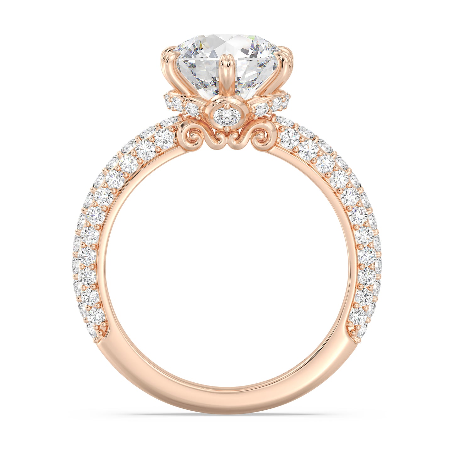 Enchanted Star Lab Grown Diamond And 14K Gold Disney Princess Cinderella Under-Halo Engagement Ring