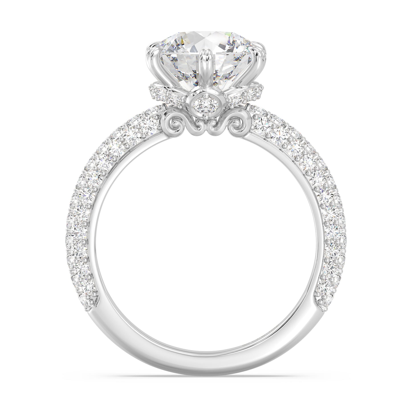 Enchanted Star Lab Grown Diamond And 14K Gold Disney Princess Cinderella Under-Halo Engagement Ring