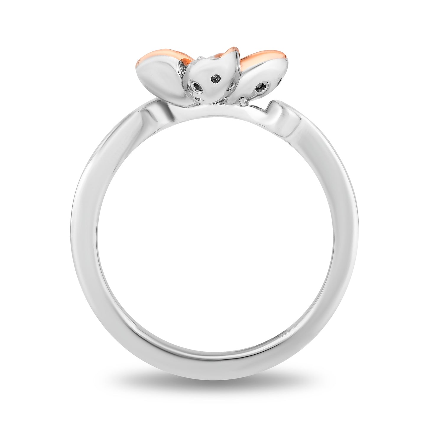 Enchanted Disney Fine Jewelry 14K Rose Gold Over Sterling Silver with 1/10 CTTW Diamonds Moana Ring
