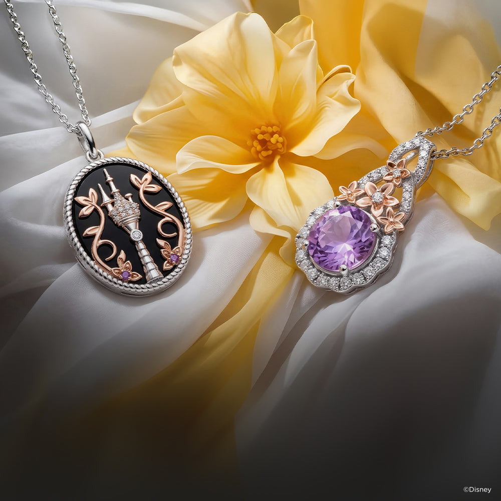 Explore diamond and gemstone necklaces inspired by Disney's Rapunzel Mobile Banner