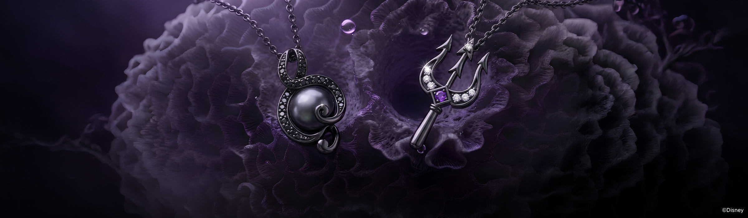 Explore diamond and gemstone necklaces inspired by Disney's Ursula Desktop Banner