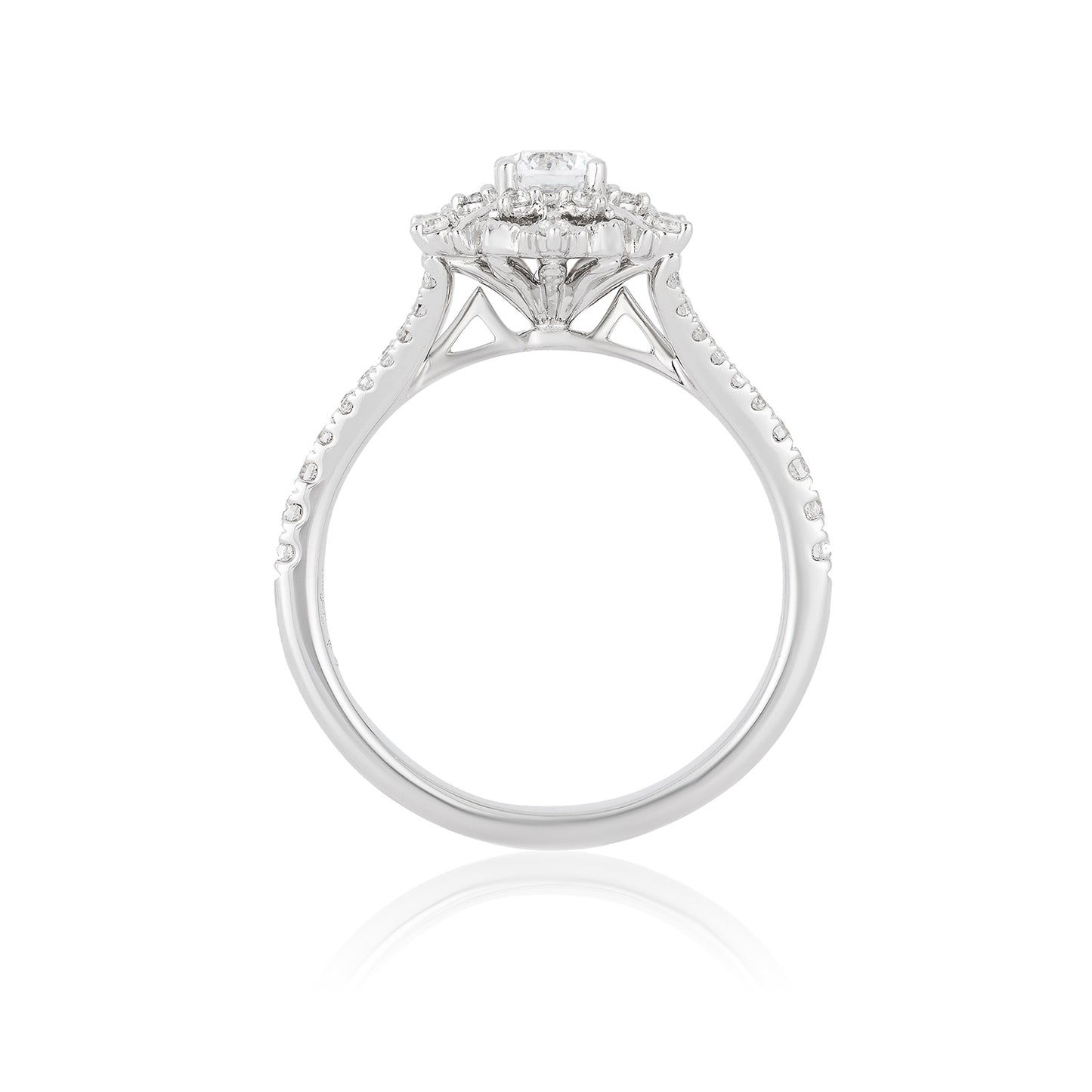 Enchanted Disney Fine Jewelry 14K White Gold with 5/8 CTTW Diamond Elsa Engagement Ring