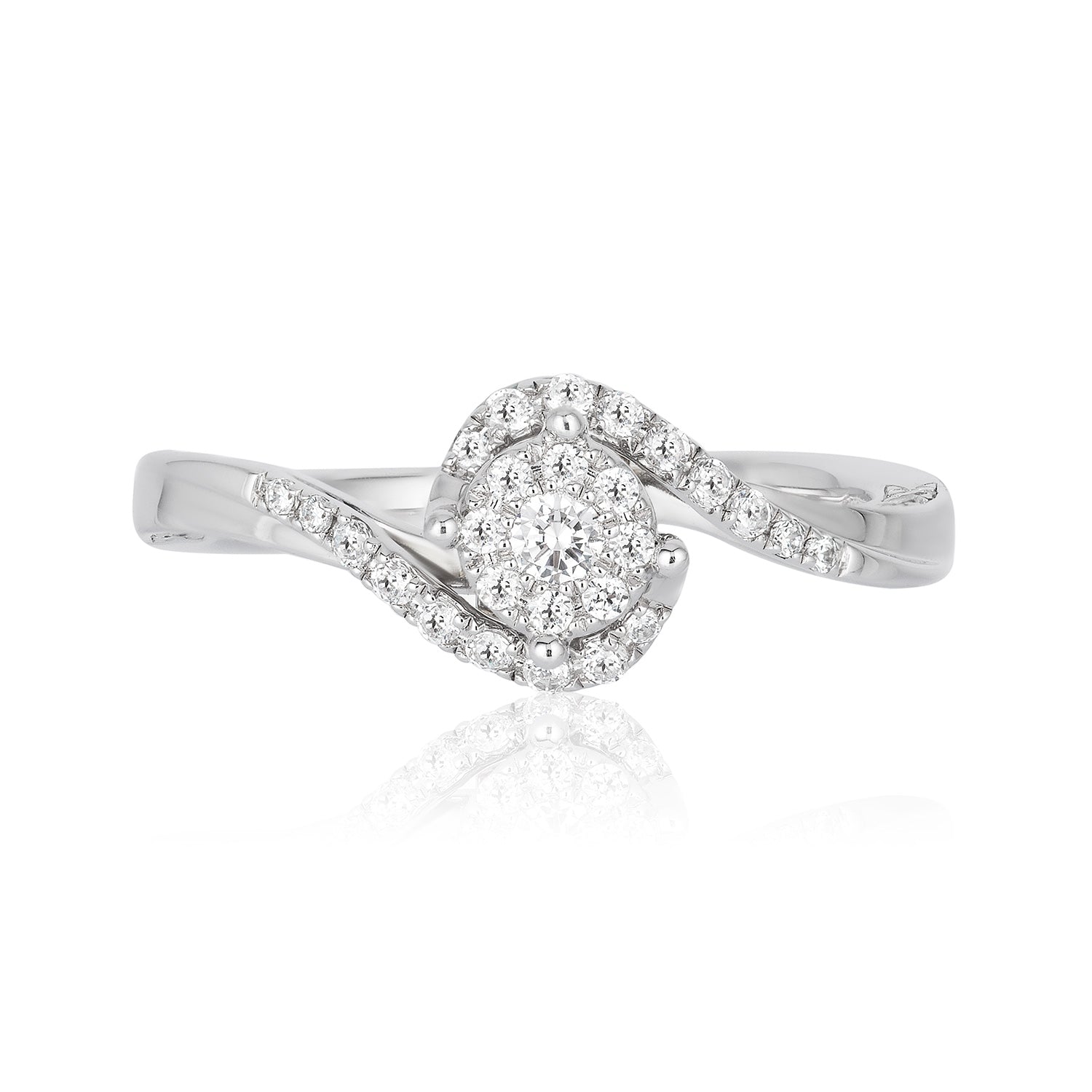 Disney Tinker Bell Inspired Diamond Engagement Ring 10K Yellow Gold 1/3 CTTW View 1