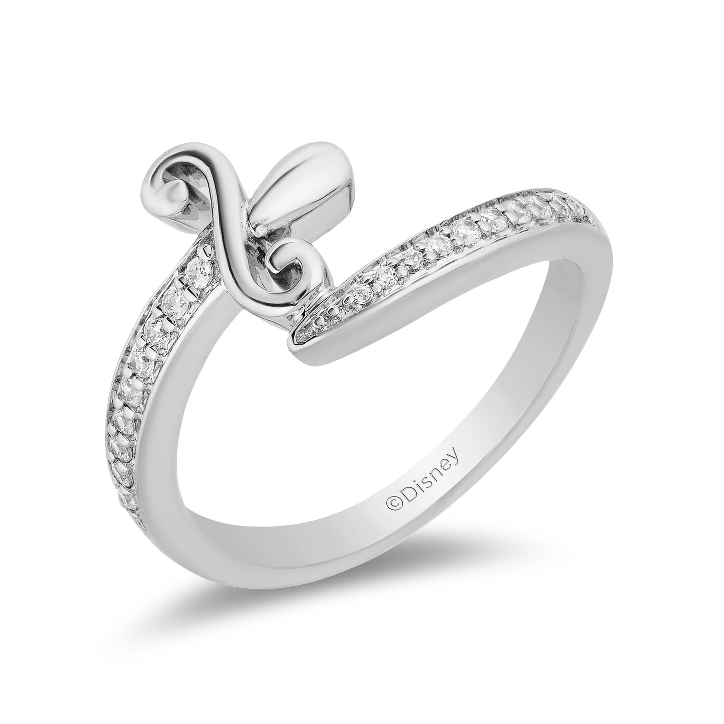 Enchanted Disney Fine Jewelry Sterling Silver 1/8 CTTW Snow White Evil Queen Ring