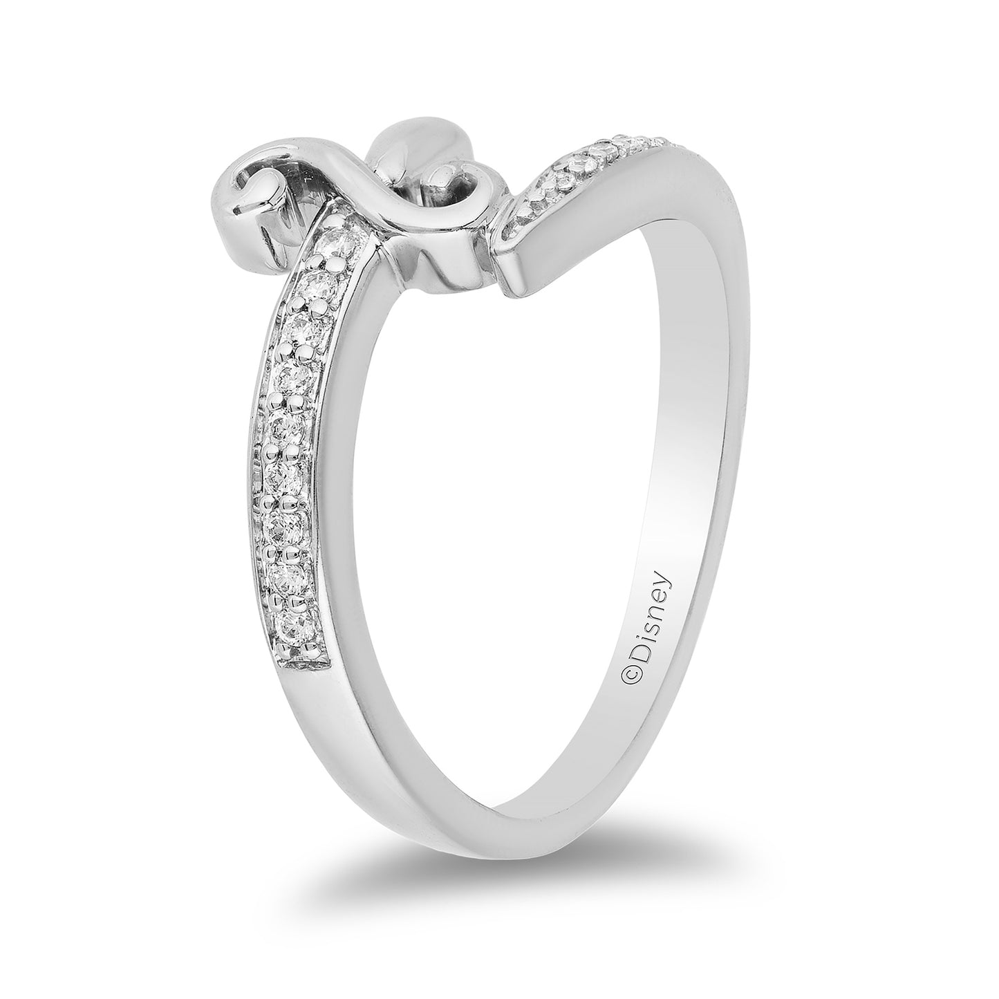 Enchanted Disney Fine Jewelry Sterling Silver 1/8 CTTW Snow White Evil Queen Ring