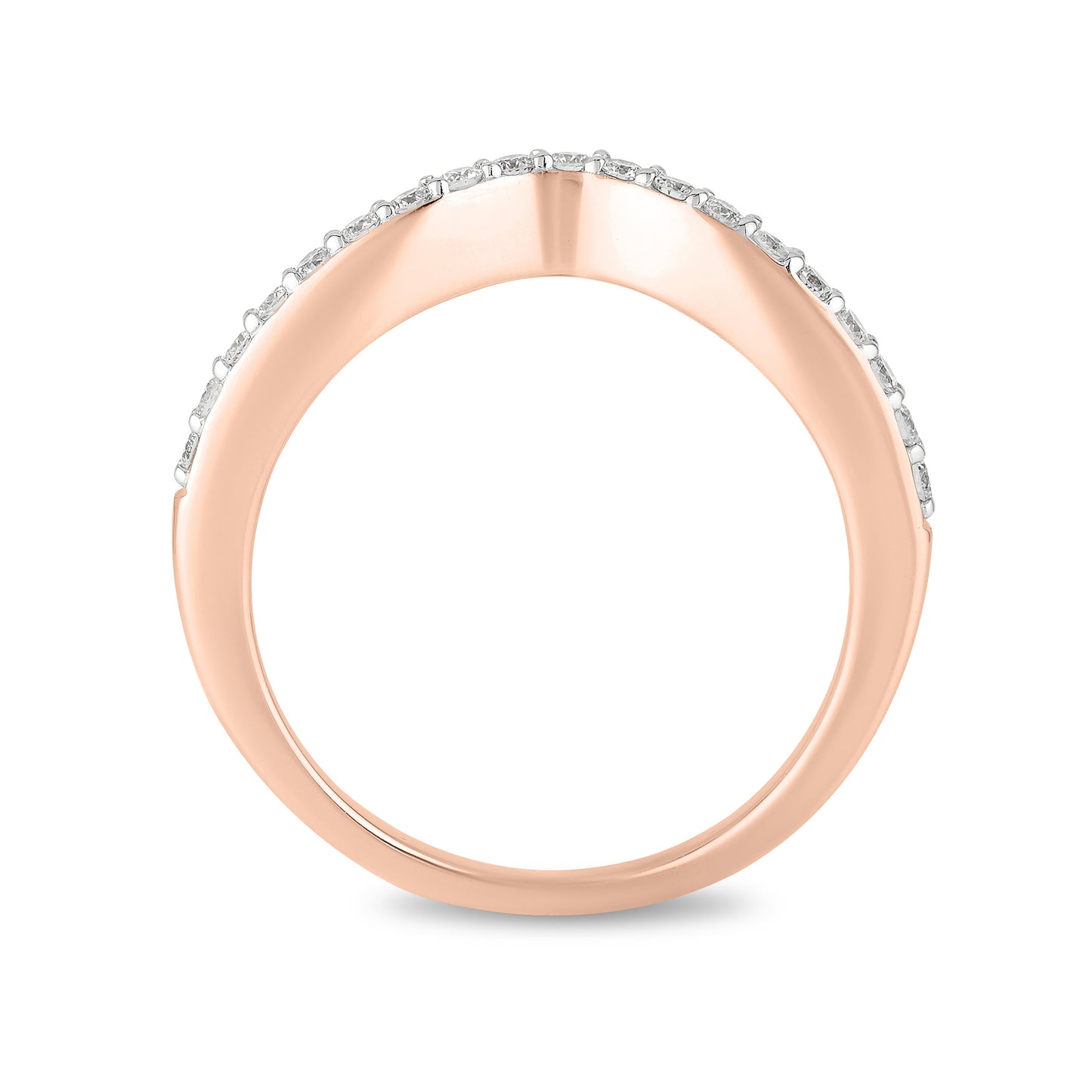 Enchanted Disney Fine Jewelry 14K Rose Gold with 1 CTTW Diamond and Created Blue sapphire Disney Cinderella Bridal Set