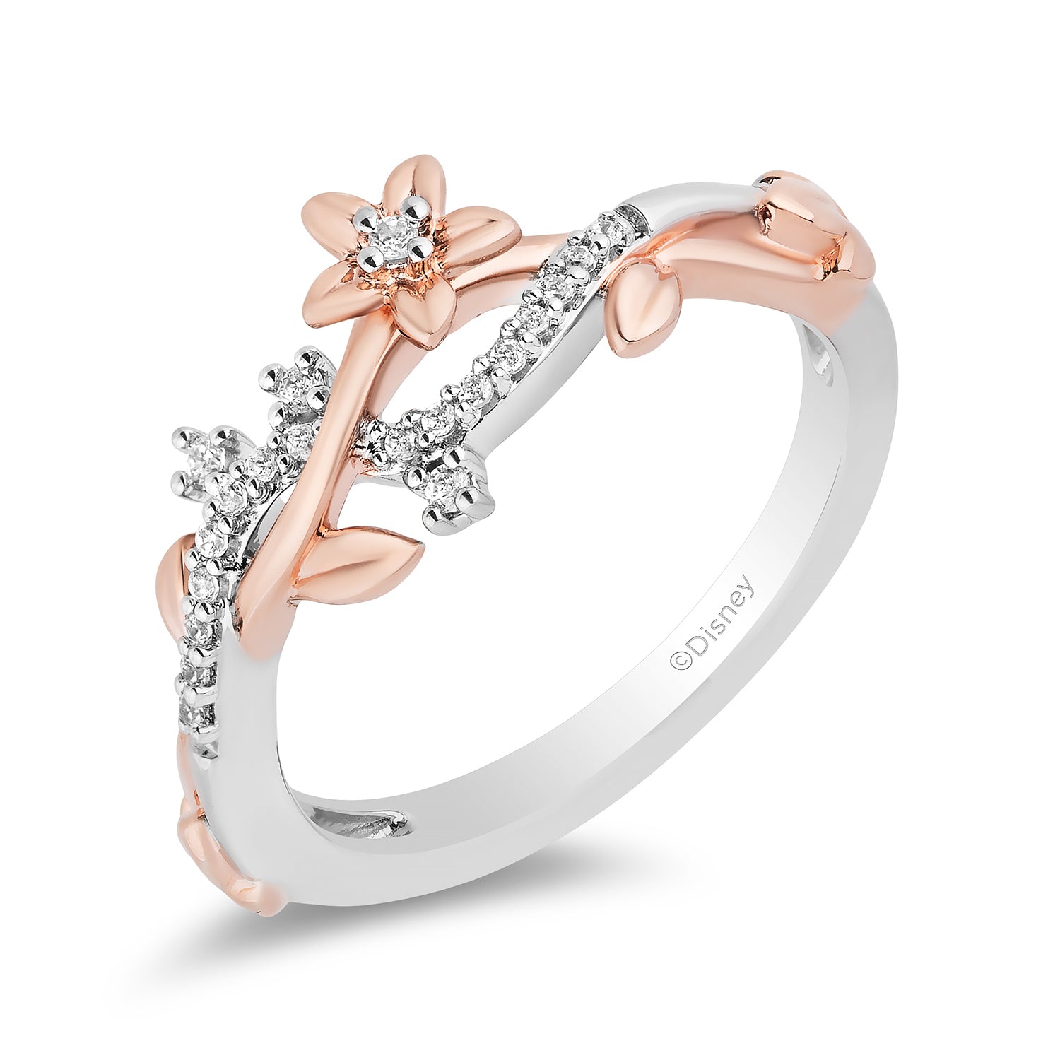 Rose flower ring silver store