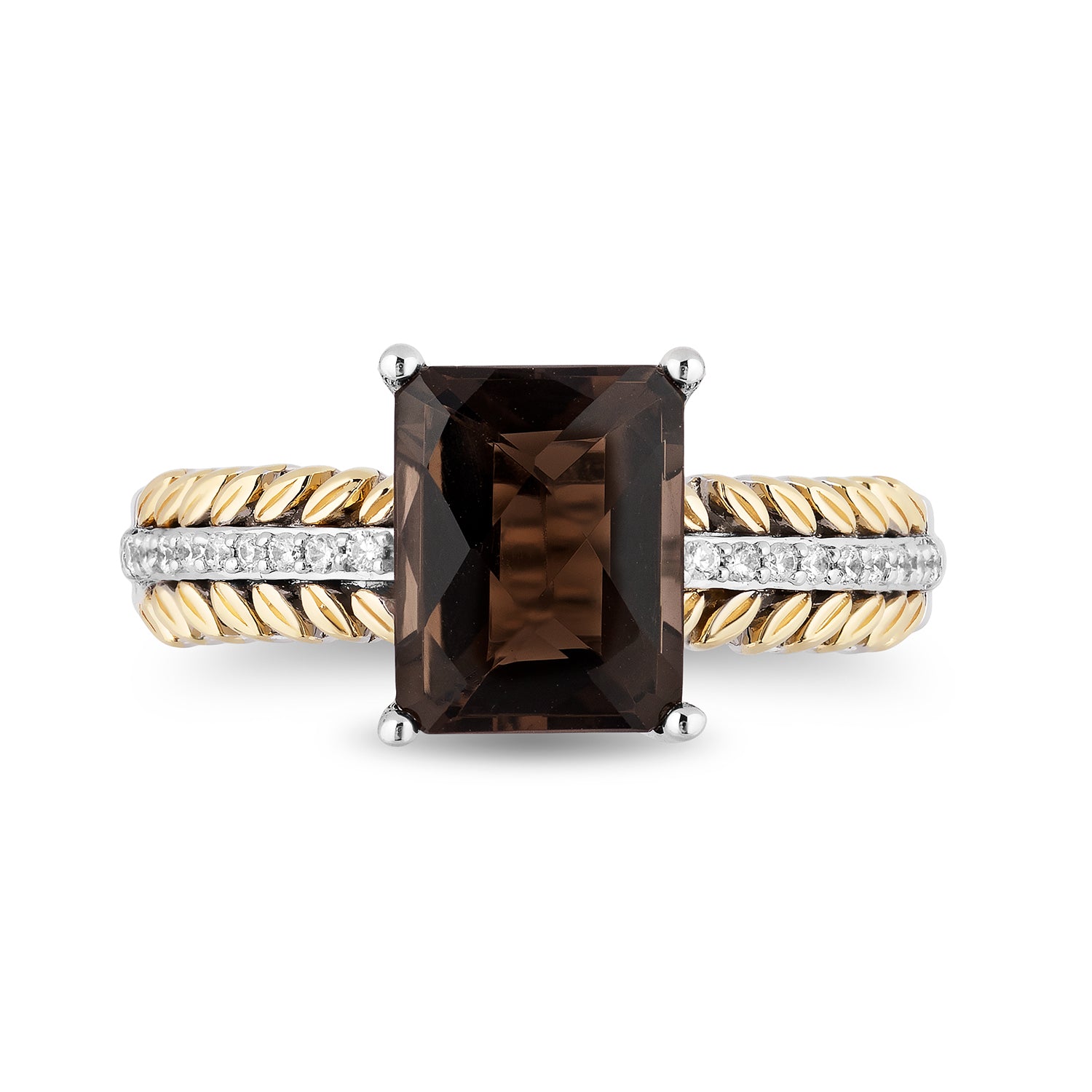 Disney Pocahontas Inspired Diamond Smokey Quartz Ring in