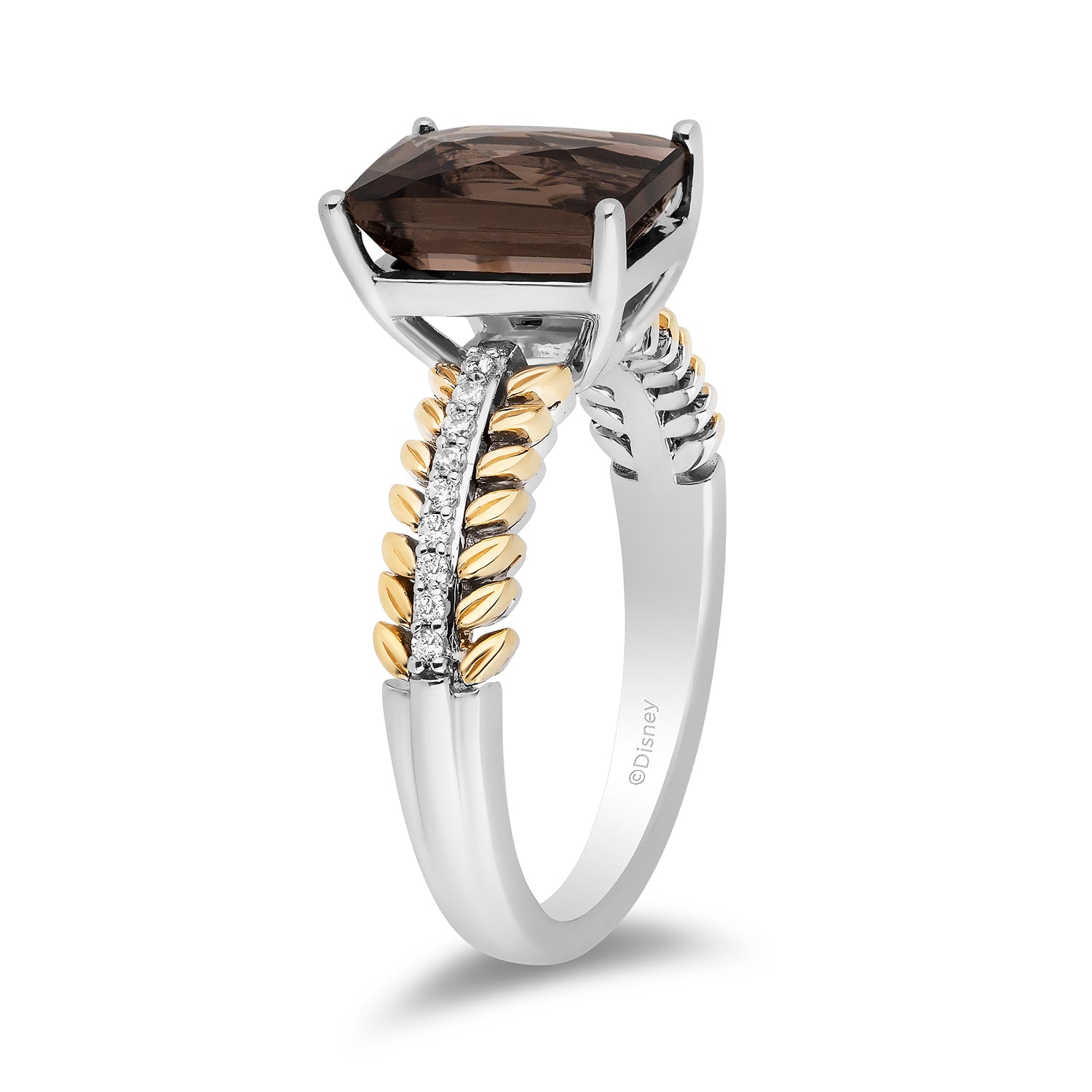 Disney Pocahontas Inspired Diamond Smokey Quartz Ring in