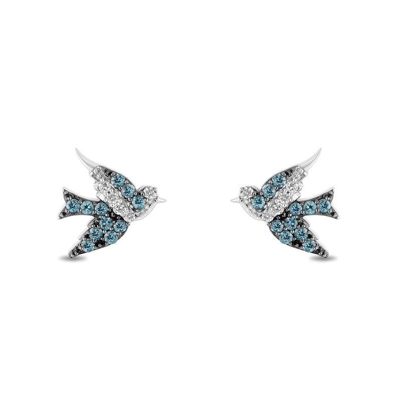 enchanted_disney-cinderella_70th_anniversary_blue_bird_stud_earrings_1/15CTTW_1
