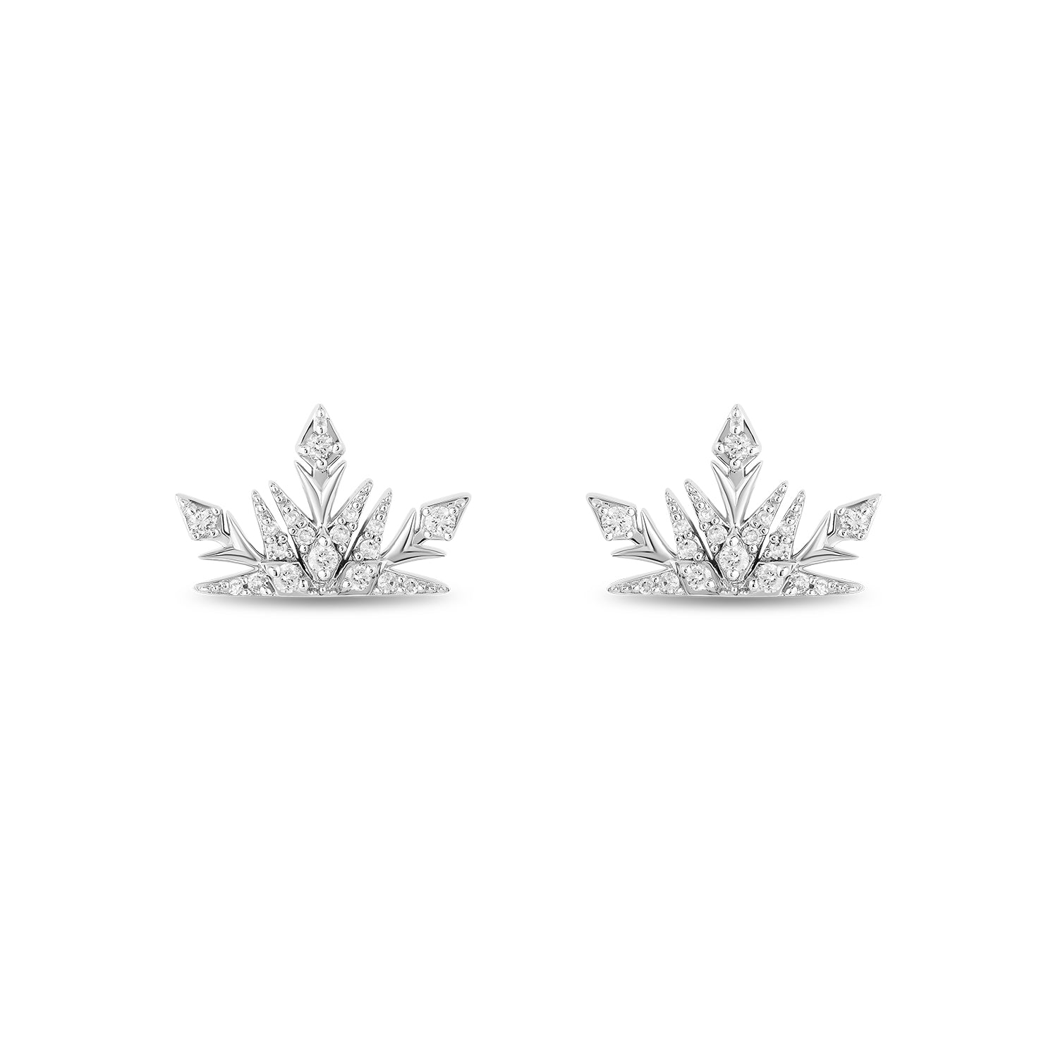 Diamond snowflake stud earrings deals