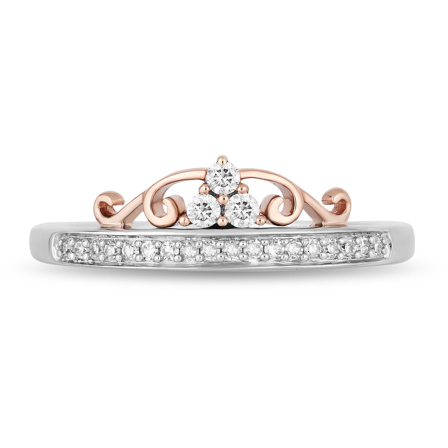 Disney Majestic Princess Inspired Diamond Tiara Ring 10K