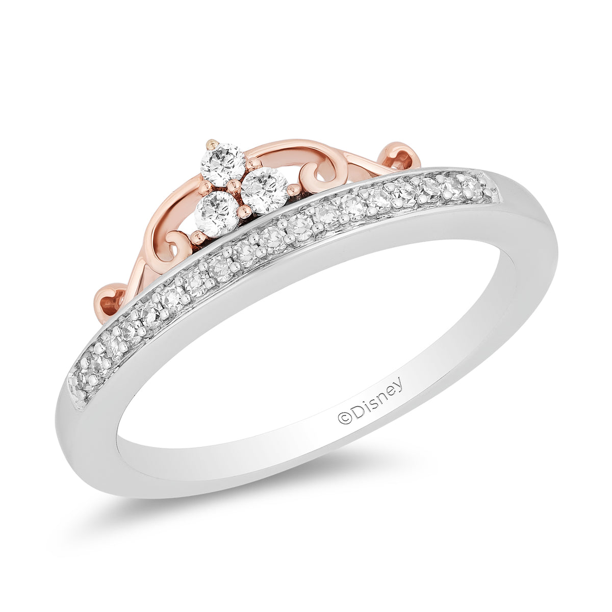 Rose gold disney princess ring top