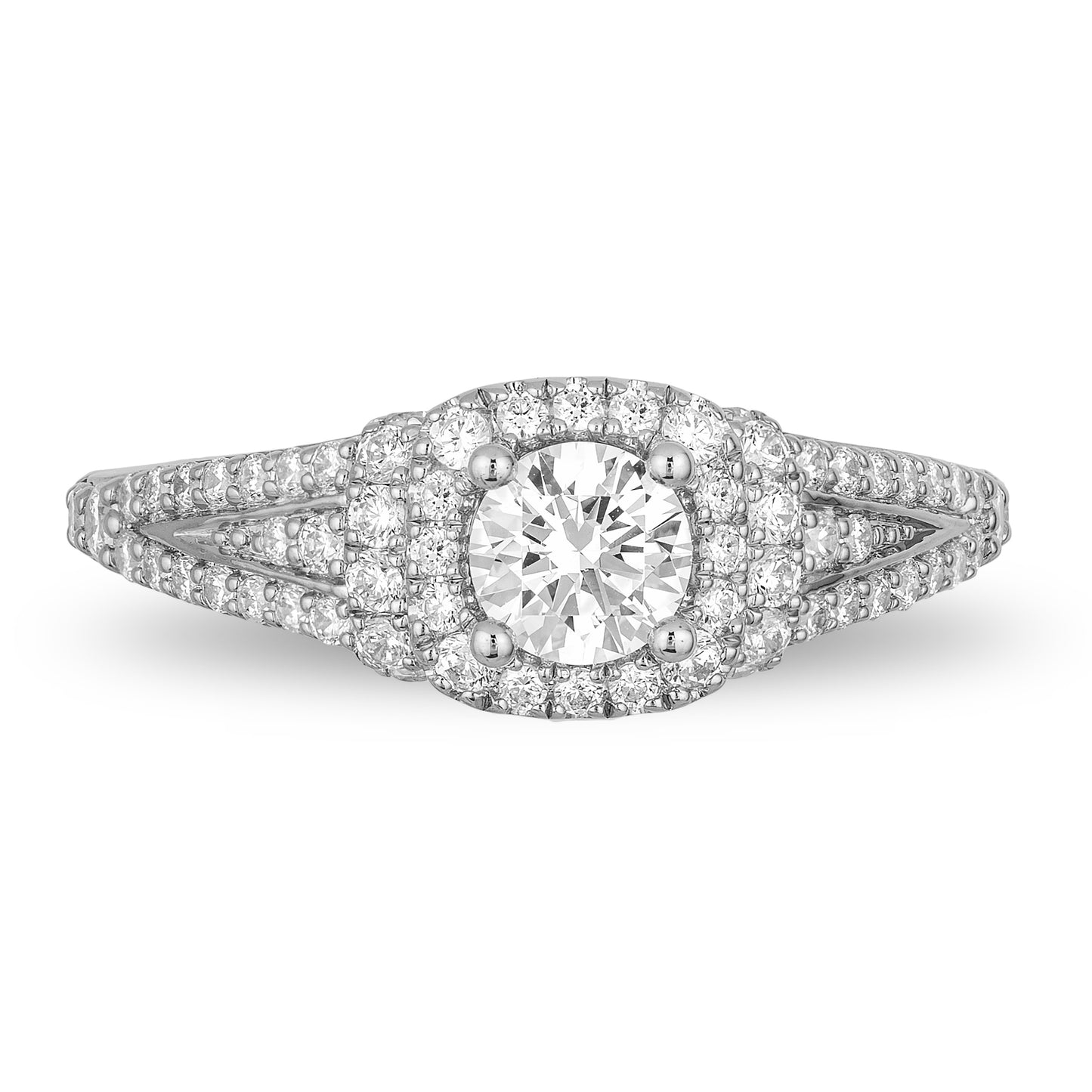 Enchanted Disney Fine Jewelry 14K White Gold with 1 CTTW Rapunzel Engagement Ring