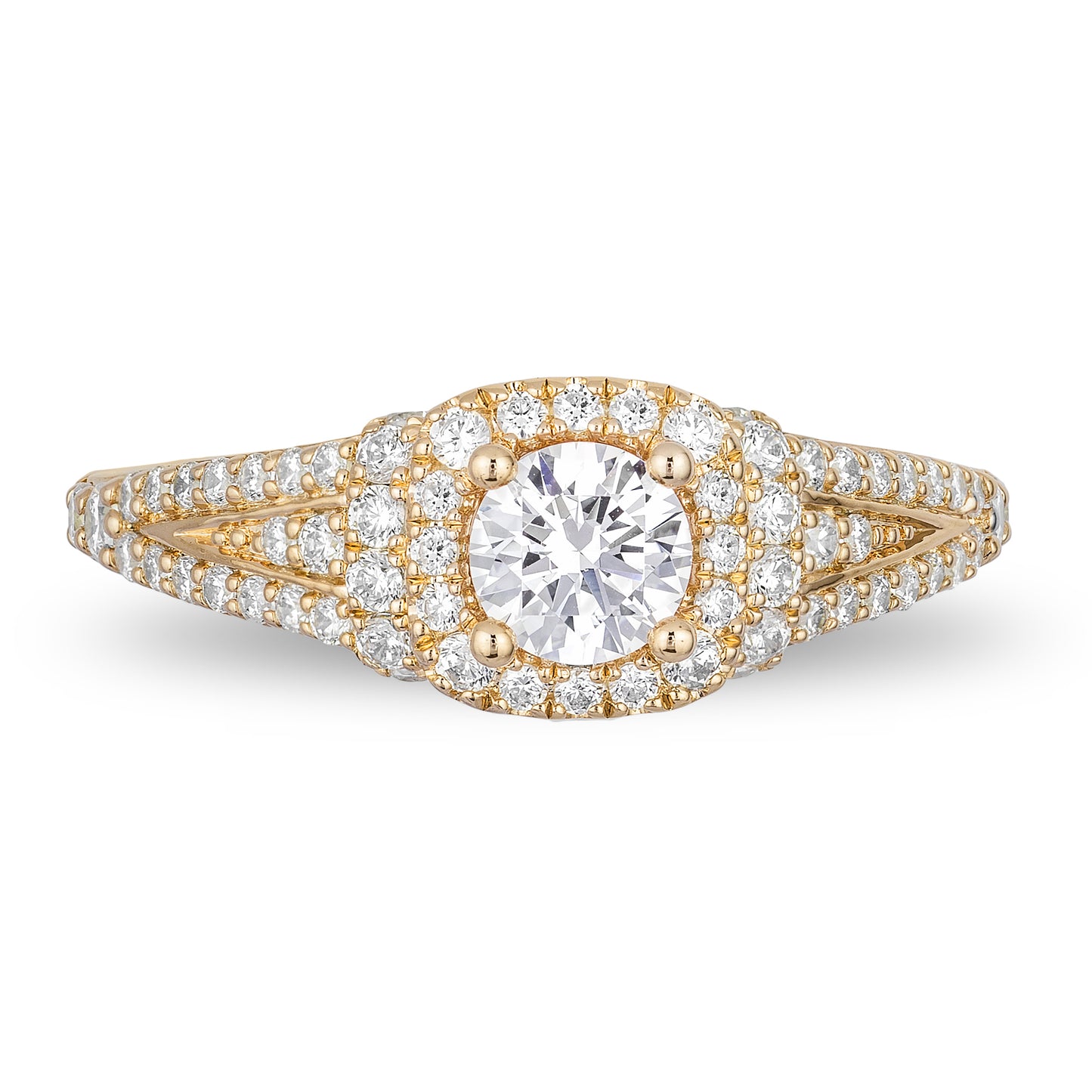 Enchanted Disney Fine Jewelry 14K Yellow Gold with 1 CTTW Rapunzel Engagement Ring