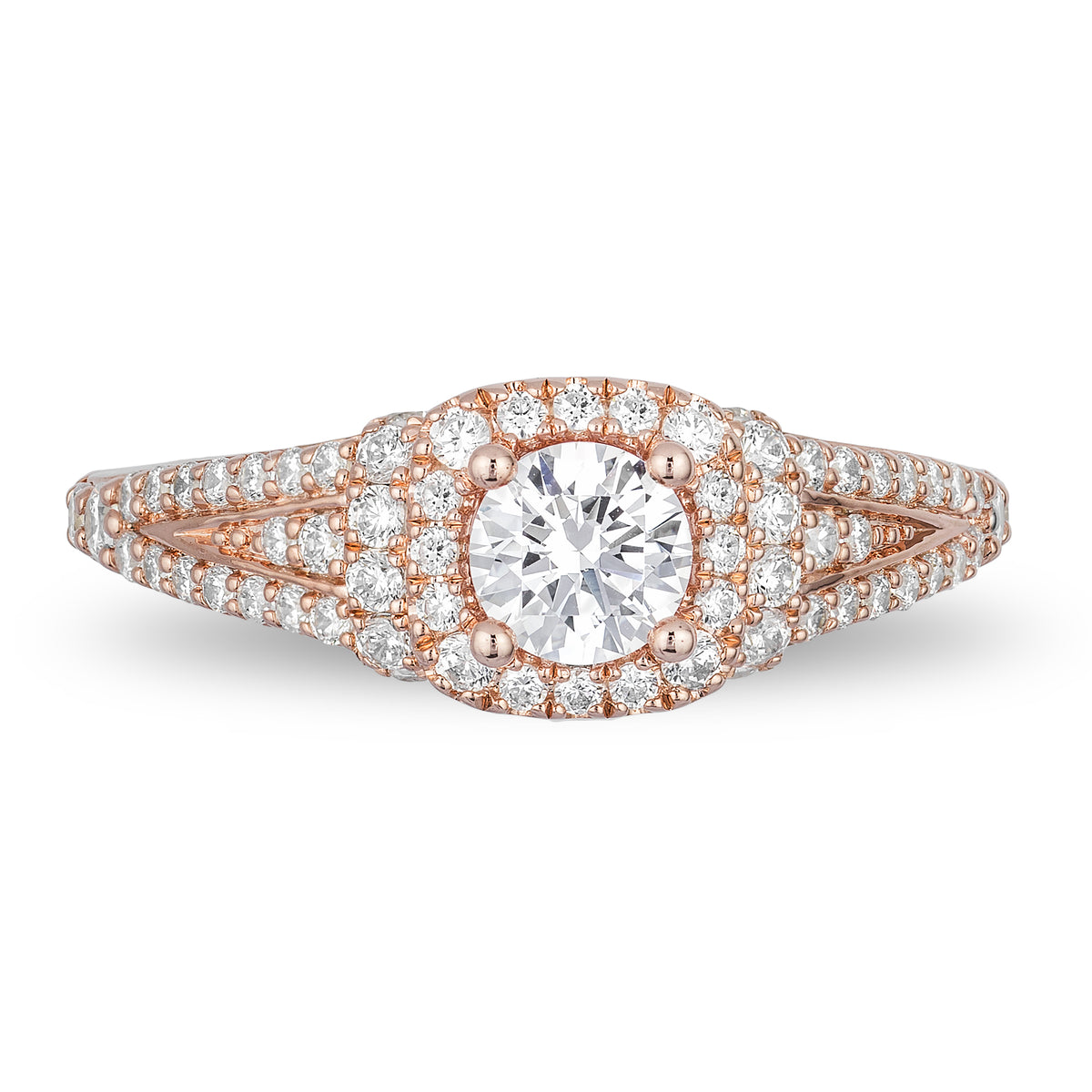 Randall Rings Disney Rapunzel Inspired Diamond Engagement Ring in 14K Rose Gold 1 ...
