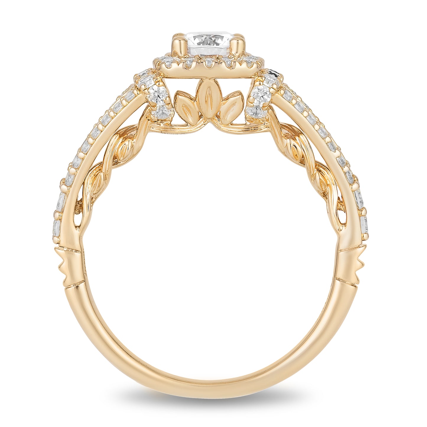 Enchanted Disney Fine Jewelry 14K Yellow Gold with 1 CTTW Rapunzel Engagement Ring