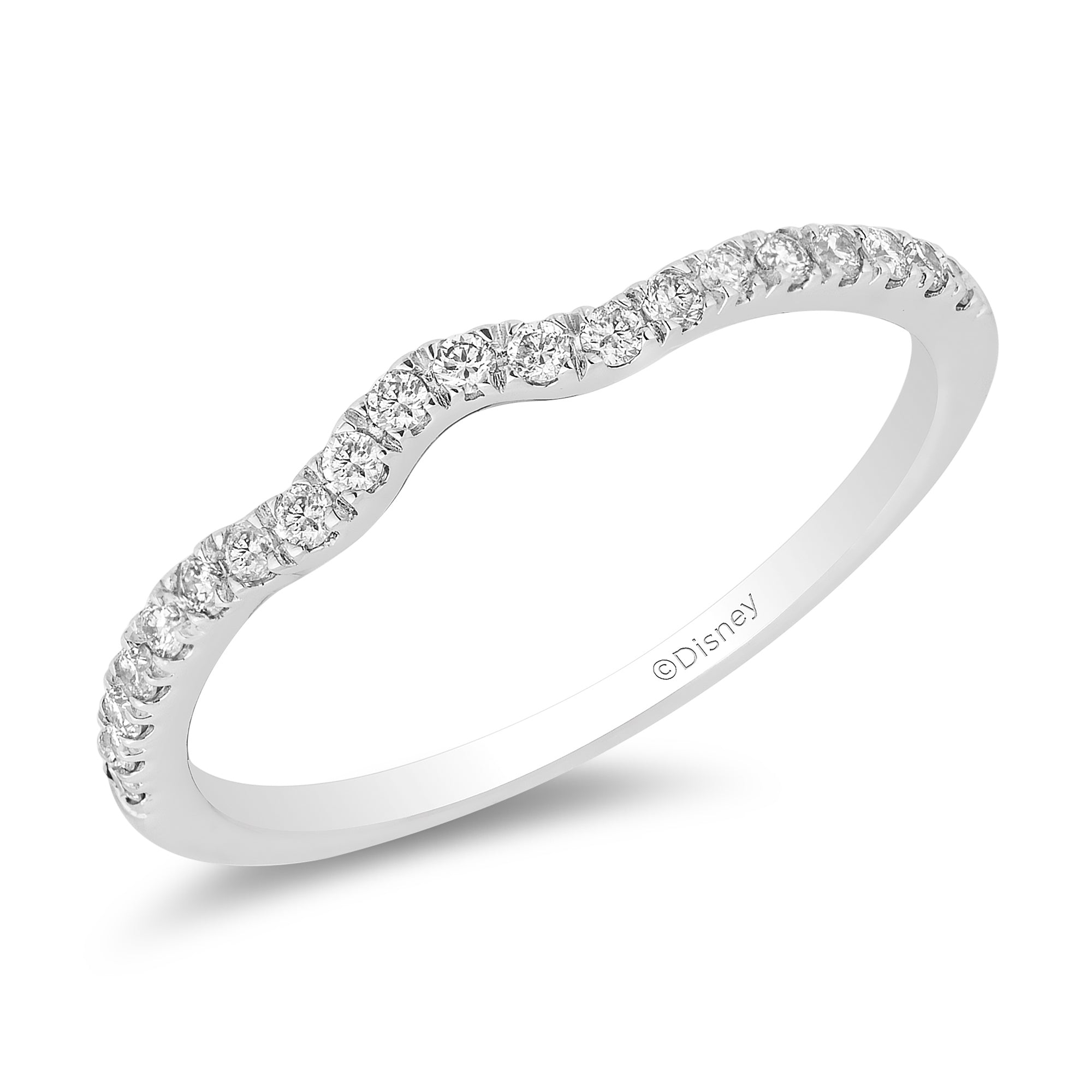 Disney Belle Inspired Engagement Ring in 14K White Gold 3/4