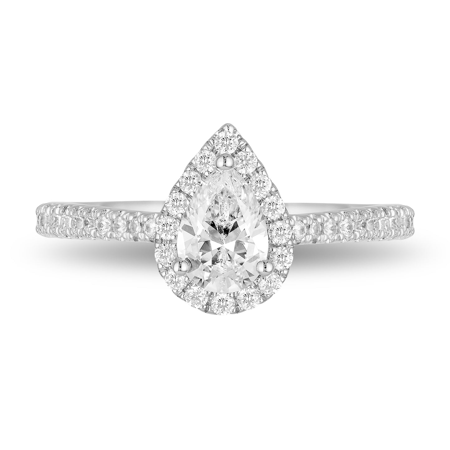 Enchanted Disney Fine Jewelry 14K White Gold With 3/4 CTTW Diamond Rapunzel Engagement Ring