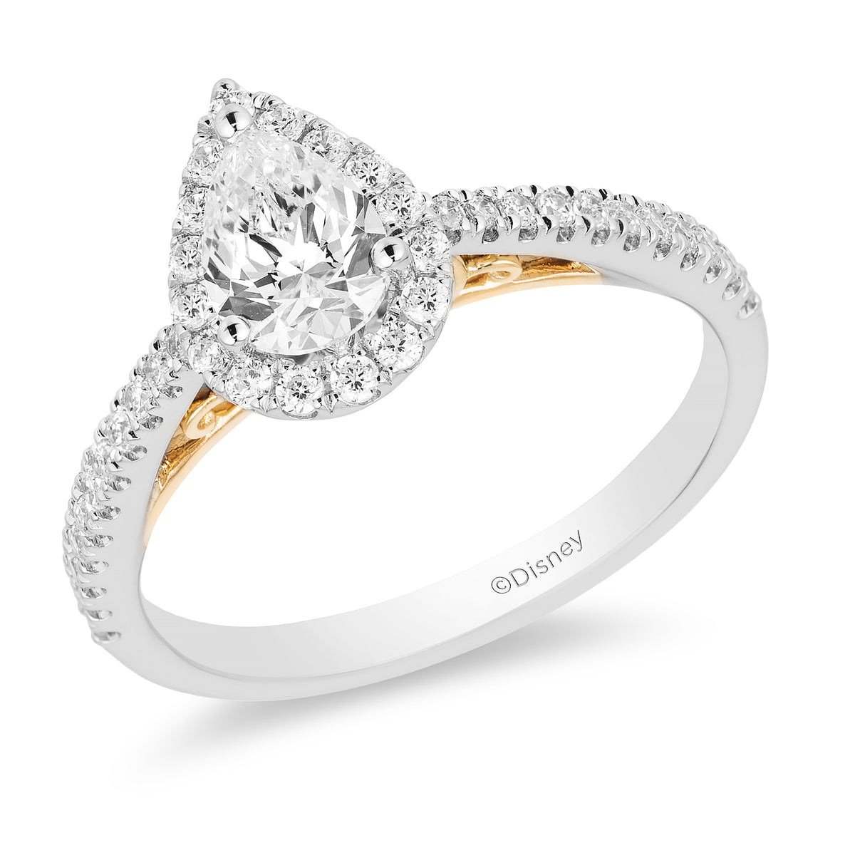 Disney Rapunzel Inspired Diamond Engagement Ring 14K Yellow Gold 3 4 CTTW Enchanted Disney Fine Jewelry