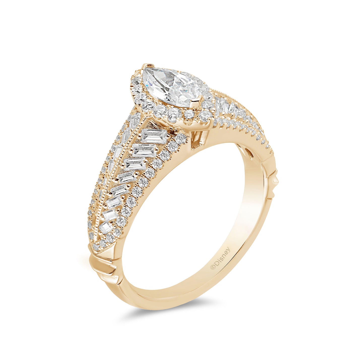 Enchanted Disney Fine Jewelry 14K Yellow Gold 1 1/3 CTTW Pocahontas Engagement Ring