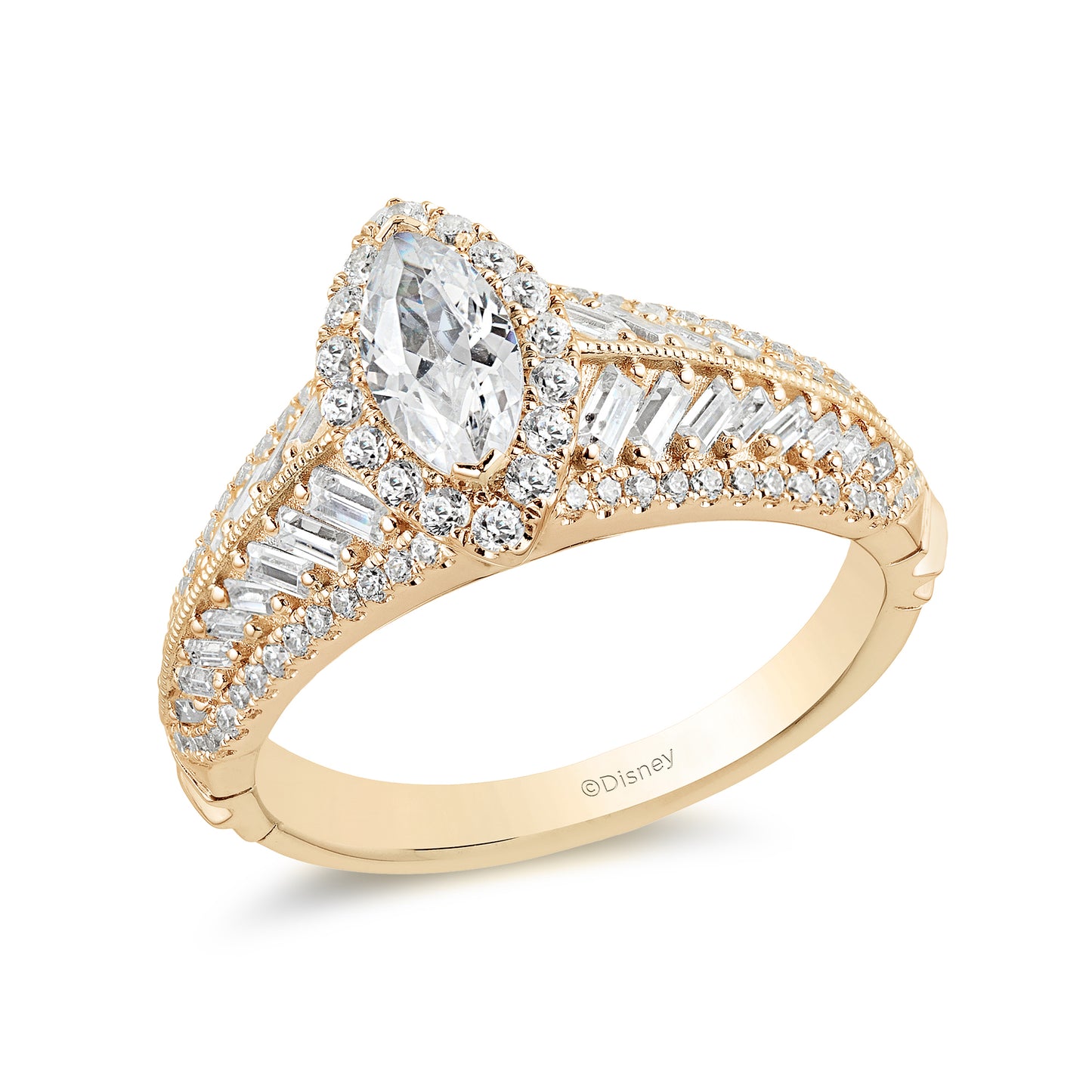 Enchanted Disney Fine Jewelry 14K Yellow Gold 1 1/3 CTTW Pocahontas Engagement Ring