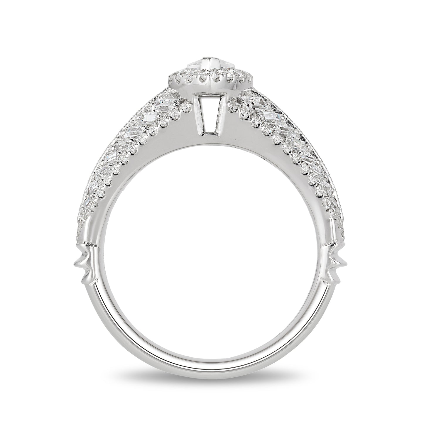 Enchanted Disney Fine Jewelry 14K White Gold 1 1/3 CTTW Pocahontas Engagement Ring